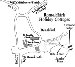 Map of Romaldkirk Village